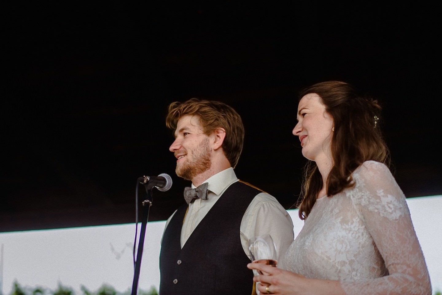 Ansprache des Hochzeitspaares im Hofgut Ruppertsberg