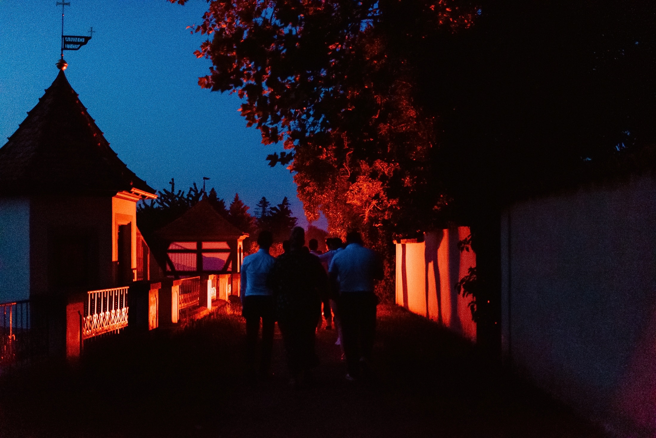 Abendstimmung in der Hochzeitslocation Morrhof Großkarlbach