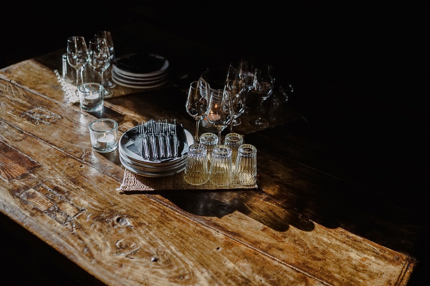 Besteck und Gläser im Speicher 7 Mannheim für die Hochzeit