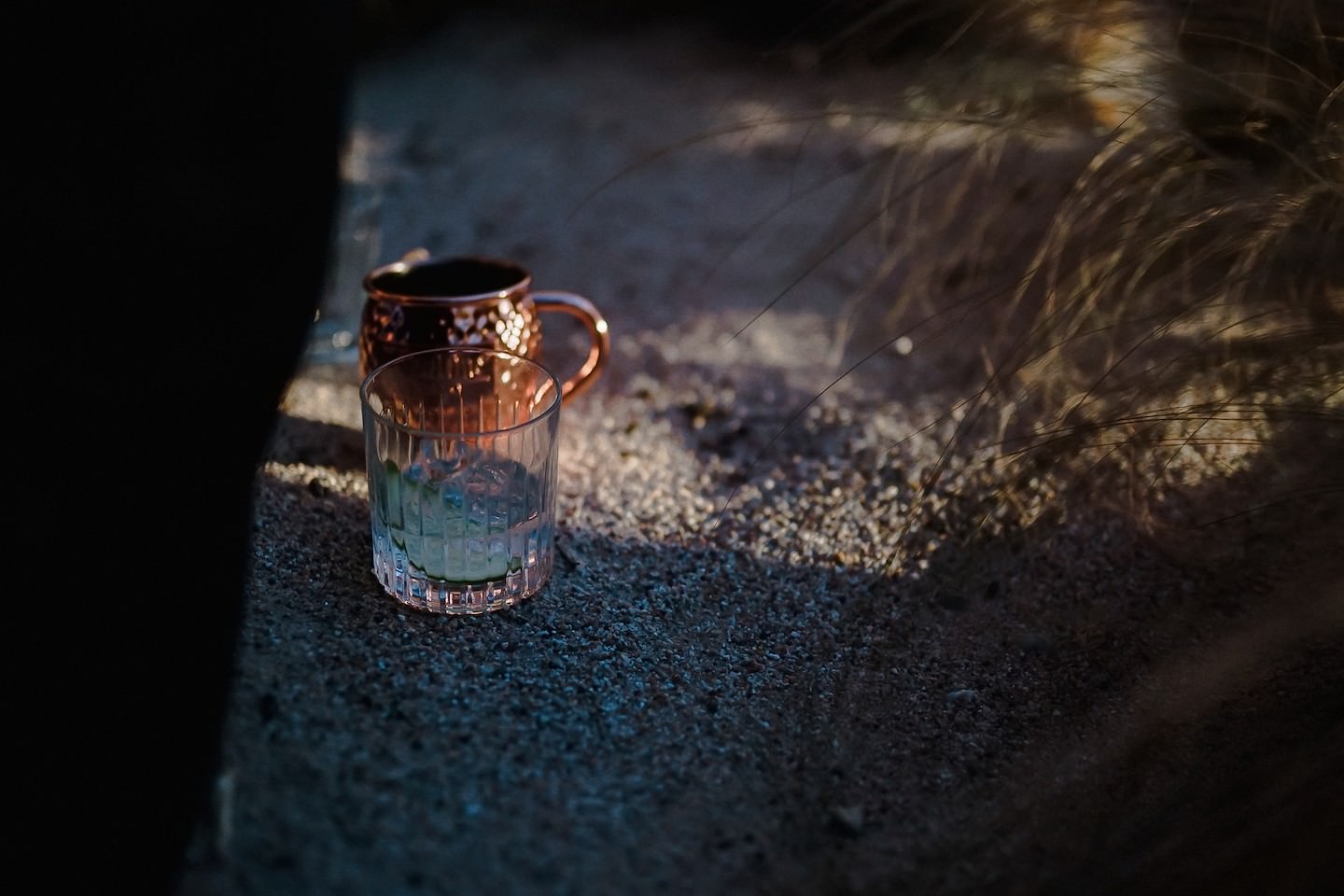 Drinks im Sand im Außenbereich des Speicher 7 bei einer Hochzeit