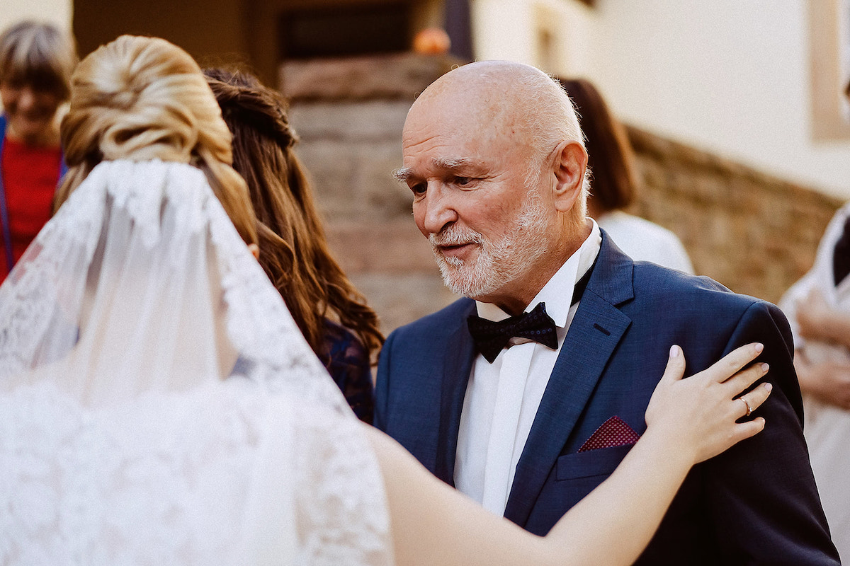 Gratulation des Vaters der Braut zur Hochzeit in Deidesheim